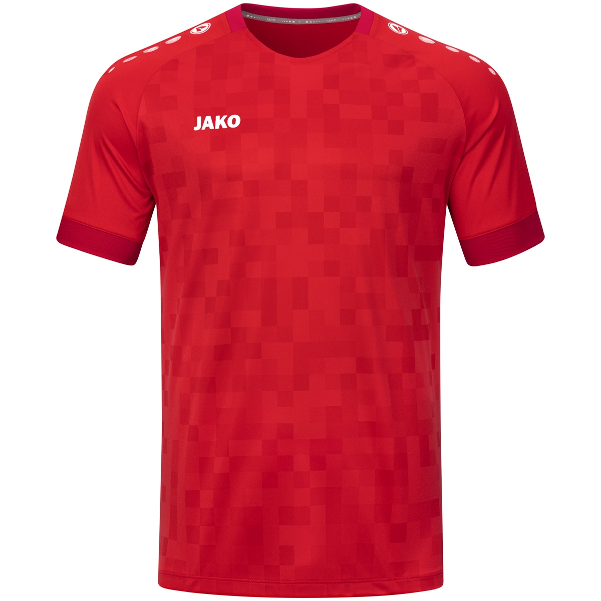 Trikot Pixel kurzarm (sportrot / Größe XL / Unisex)