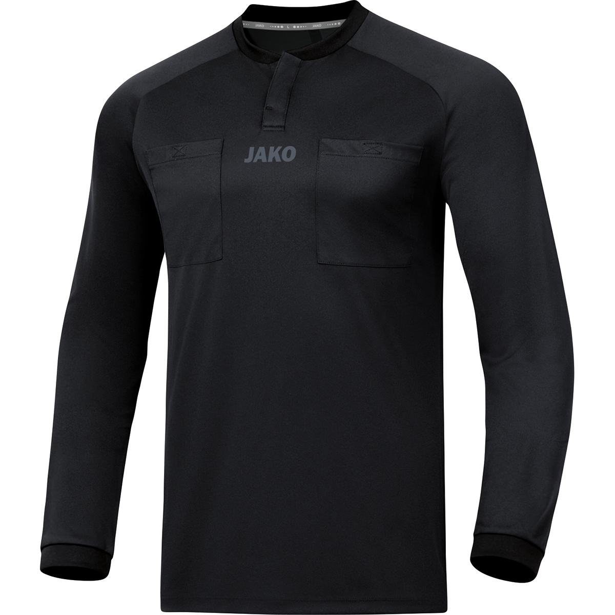 Schiedsrichter Trikot Langarm (Schwarz / Größe XS / Unisex)
