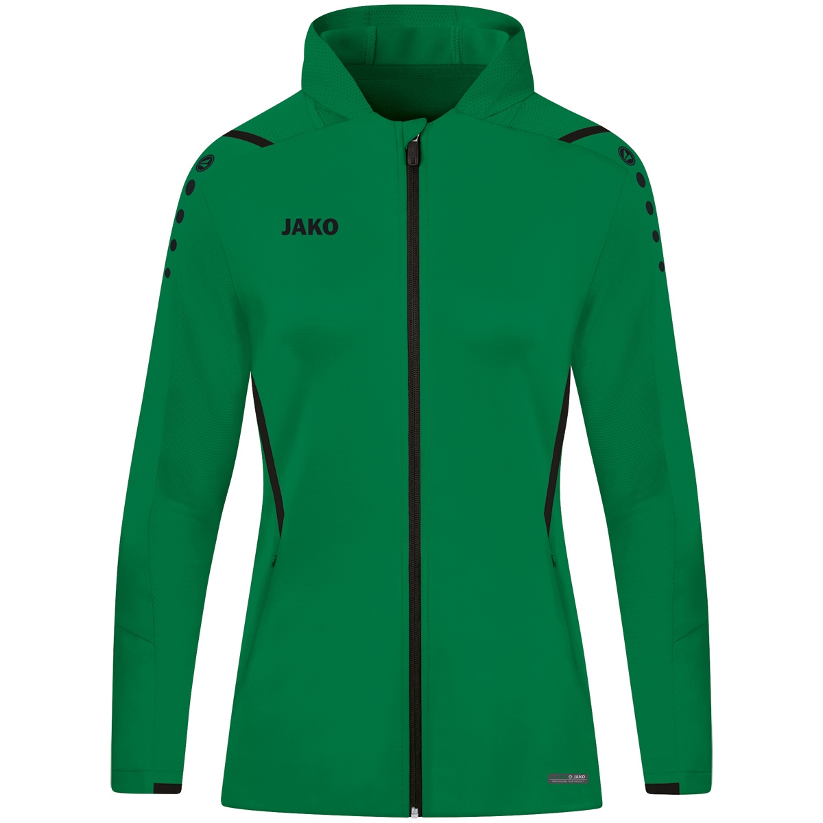 Kapuzenjacke Challenge (sportgrün/schwarz / Größe 38 / Damen)