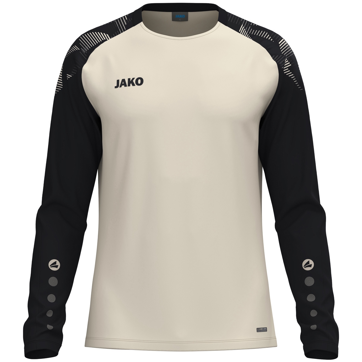 JAKO Longsleeve Sonic (off white/schwarz / Größe L / Unisex)