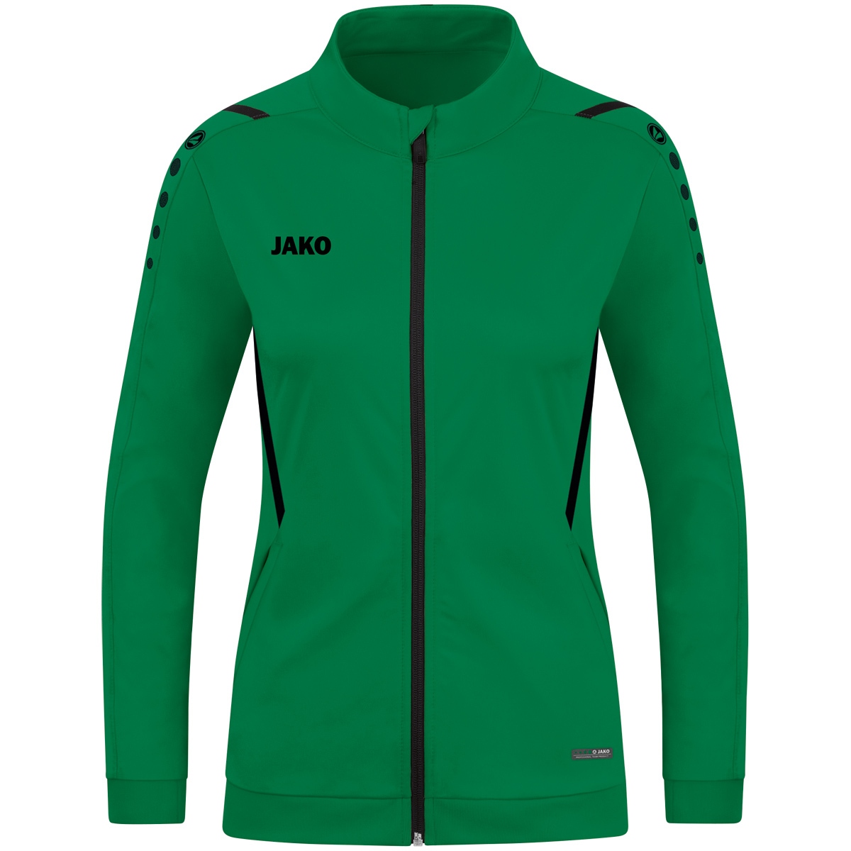 JAKO Polyesterjacke Challenge (sportgrün/schwarz / Größe 40 / Damen)