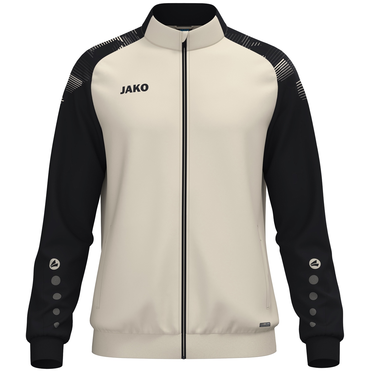 JAKO Polyesterjacke Sonic (off white/schwarz / Größe 116 / Kinder)
