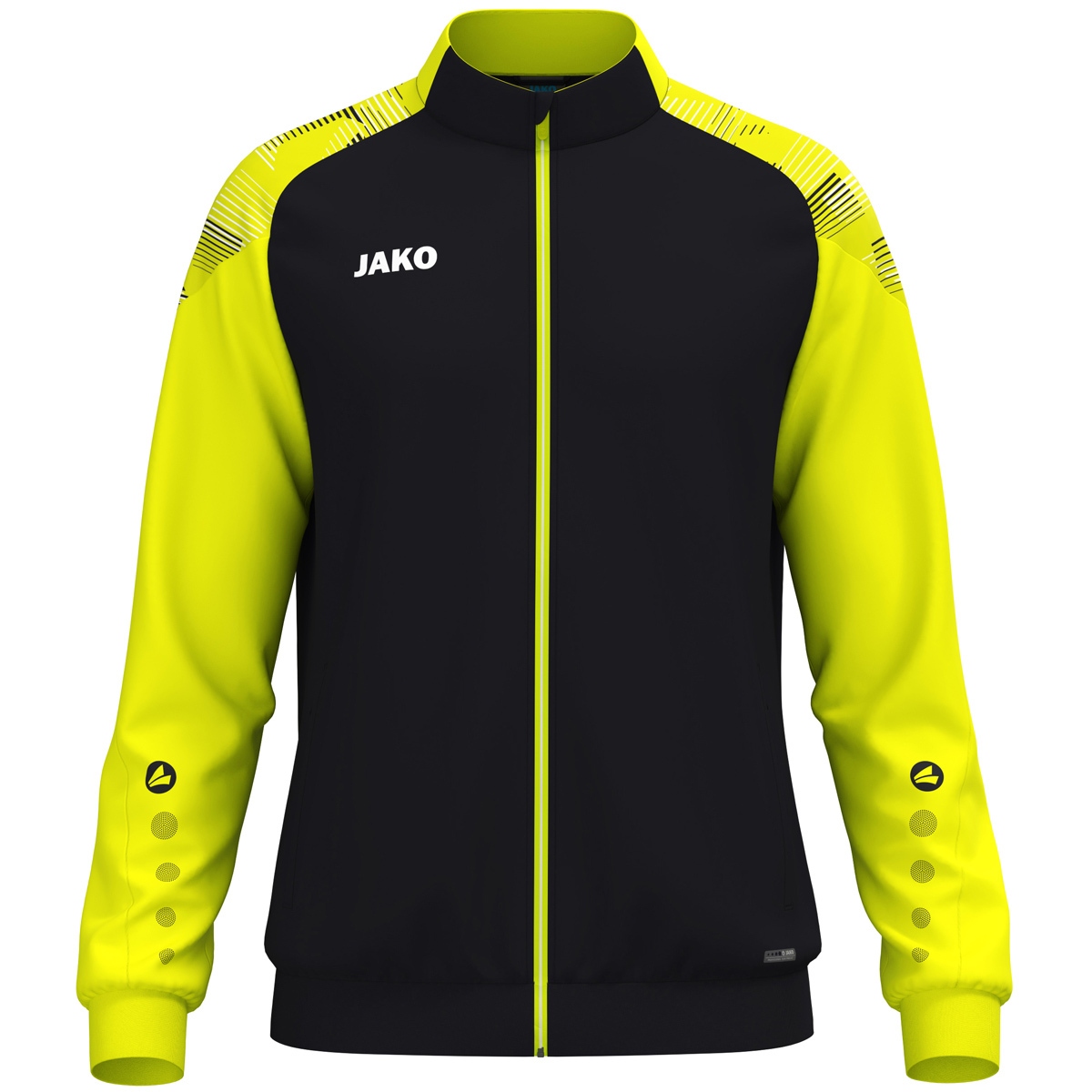 JAKO Polyesterjacke Sonic (schwarz/neongelb / Größe 164 / Kinder)
