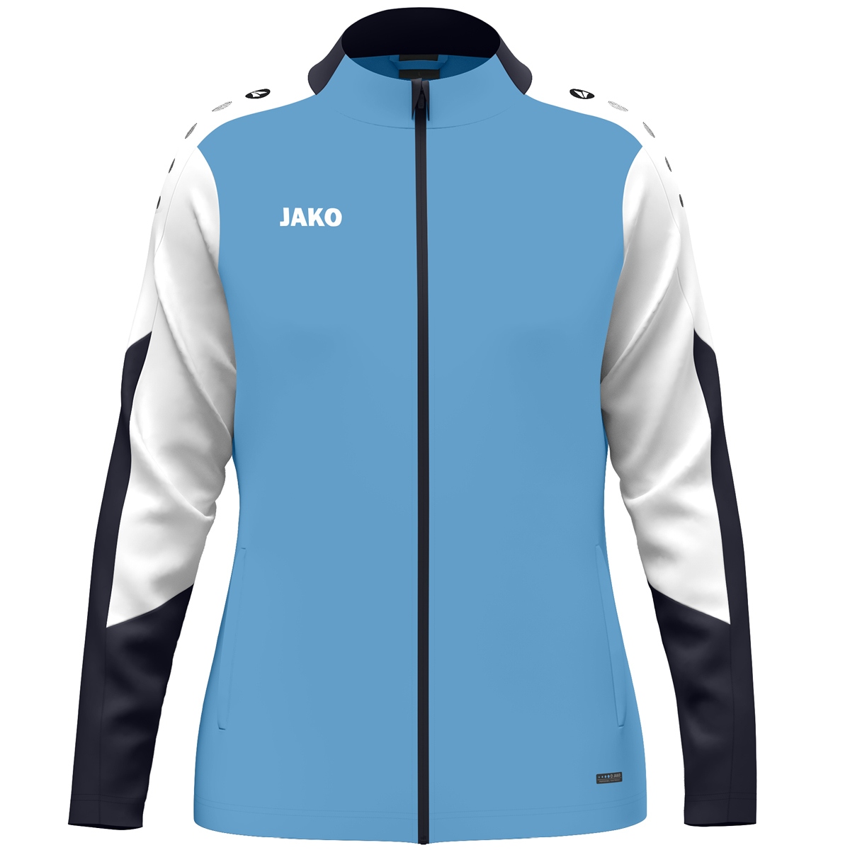 JAKO Polyesterjacke Dynamic Damen (skyblue/weiß/marine / Größe XL (46/48) / Damen Sportgrößen)