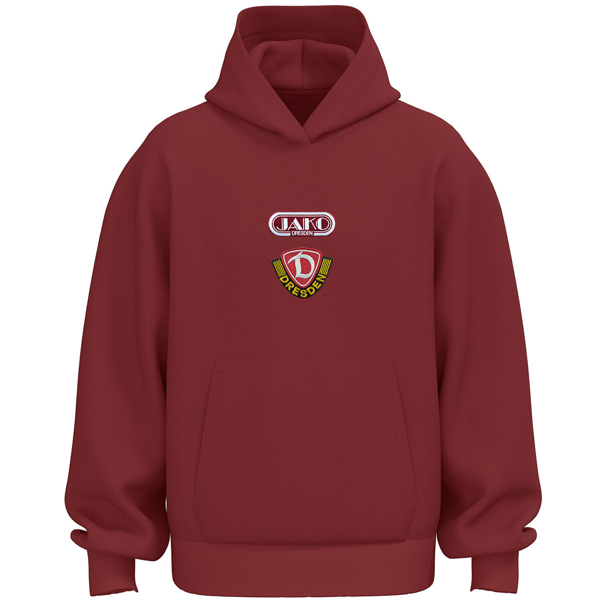 JAKO Dynamo Dresden Hoodie Freizeit (rubinrot / Größe S / Unisex)
