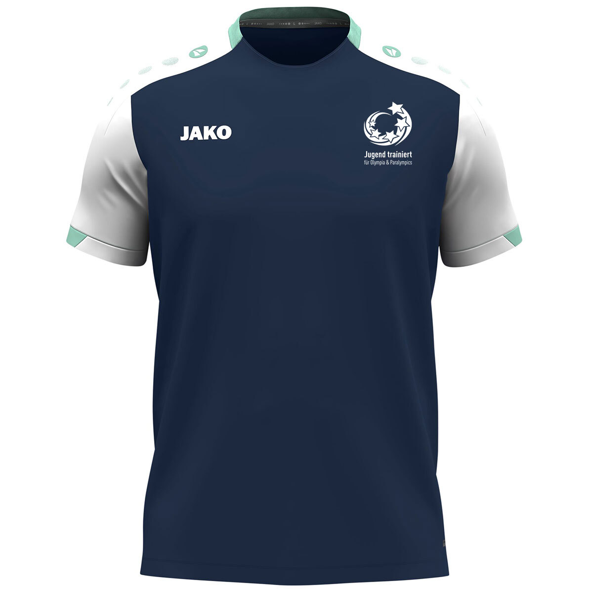 JAKO "Jugend trainiert" T-Shirt Dynamic (marine/weiß/minze / Größe 164 / Kinder)