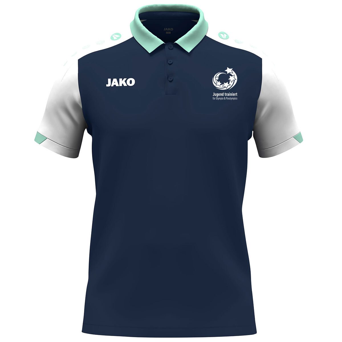 Jugend trainiert" Polo Dynamic (marine/weiß/minze / Größe 3XL / Unisex)