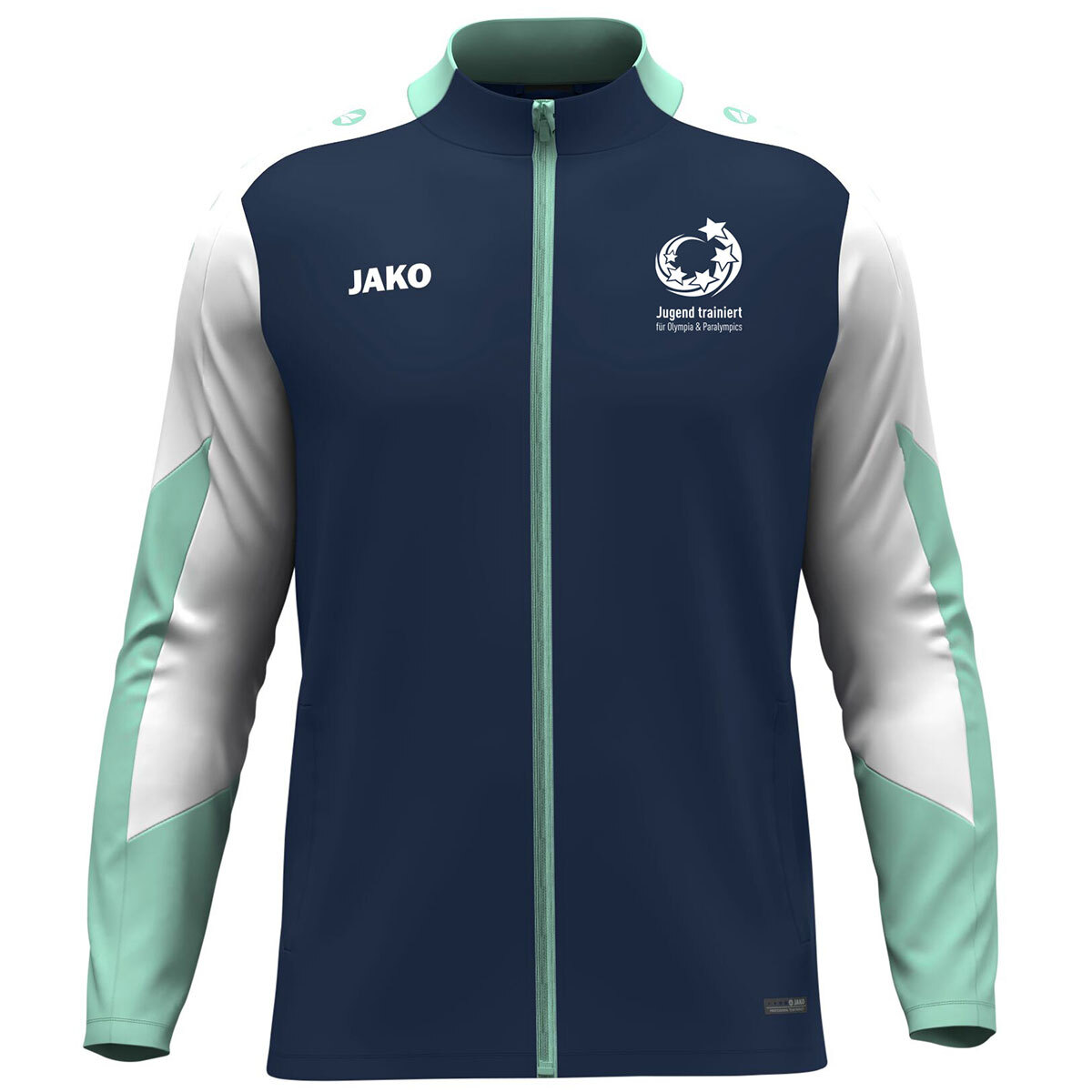 Jugend trainiert" Polyesterjacke Dynamic (marine/weiß/minze / Größe 3XL / Unisex)