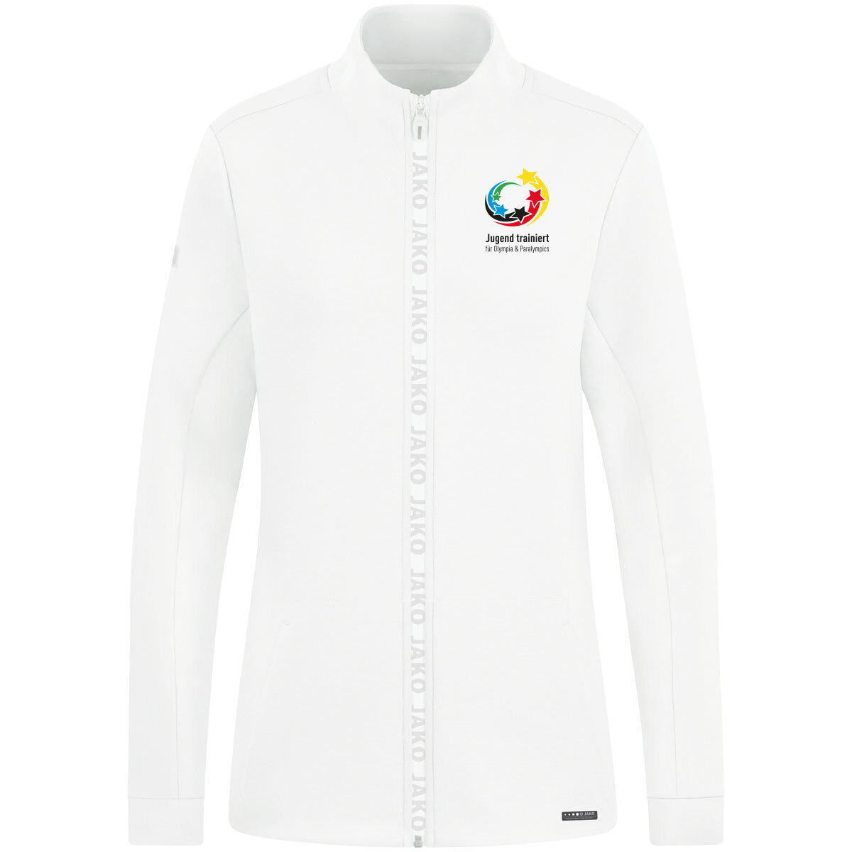 JAKO "Jugend trainiert" Jacke Pro Casual (weiß / Größe 40 / Damen)