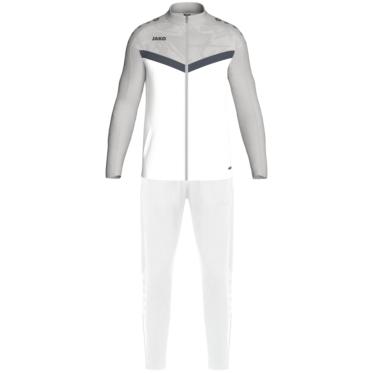 JAKO Polyesteranzug Iconic (weiß/soft grey/anthra light / Größe 116 / Kinder)
