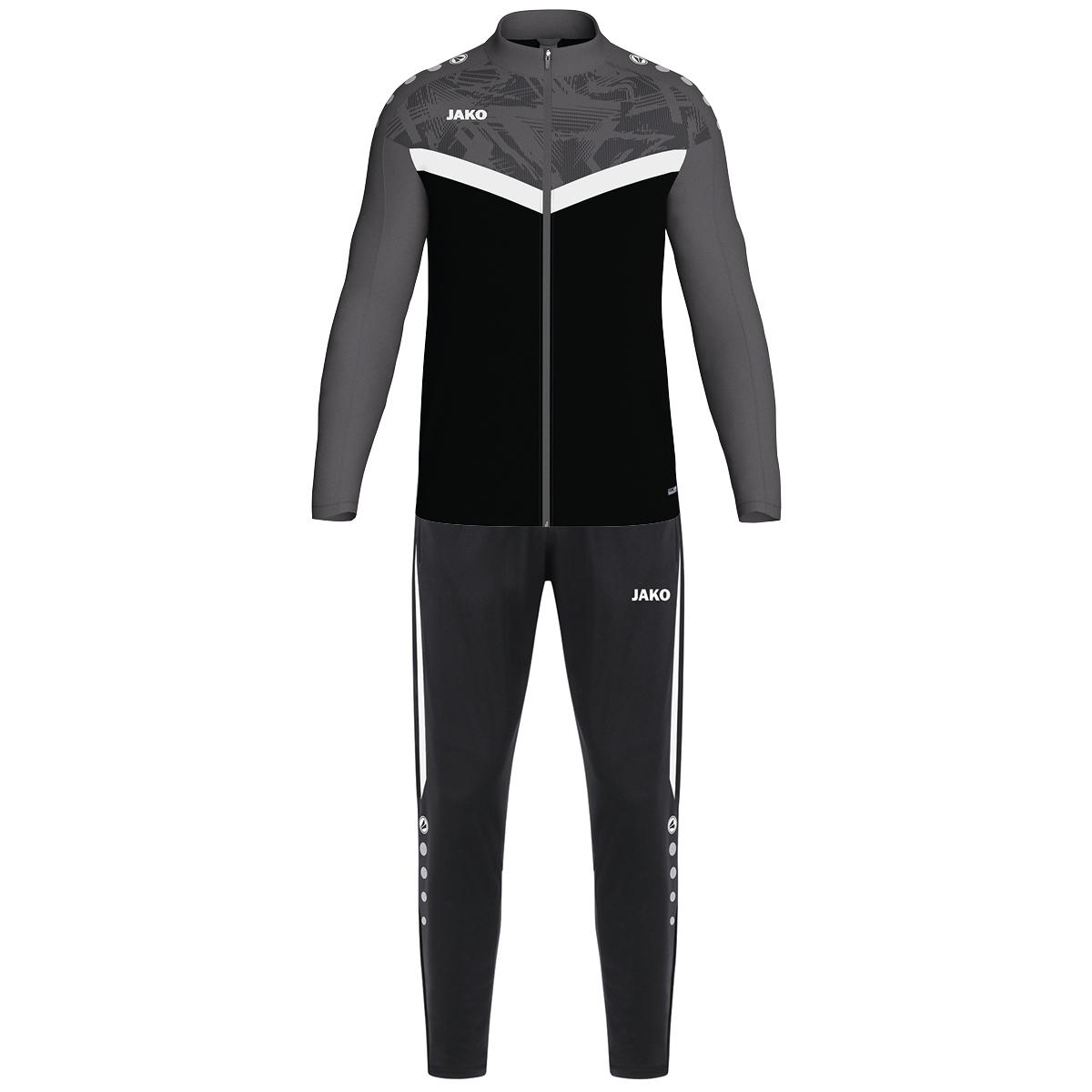 JAKO Polyesteranzug Iconic (schwarz/anthrazit / Größe 116 / Kinder)