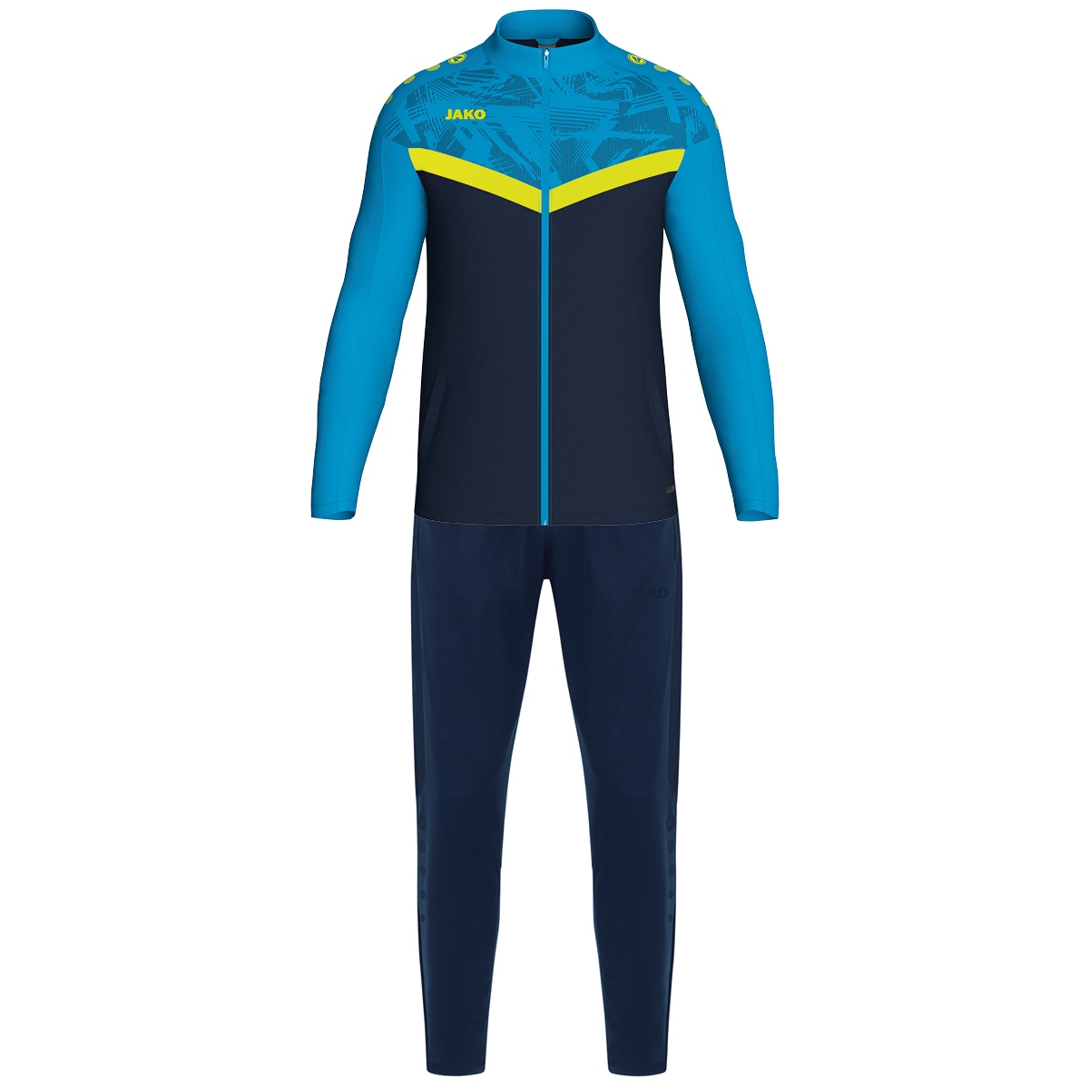 JAKO Polyesteranzug Iconic (marine/JAKO blau/neongelb / Größe 116 / Kinder)