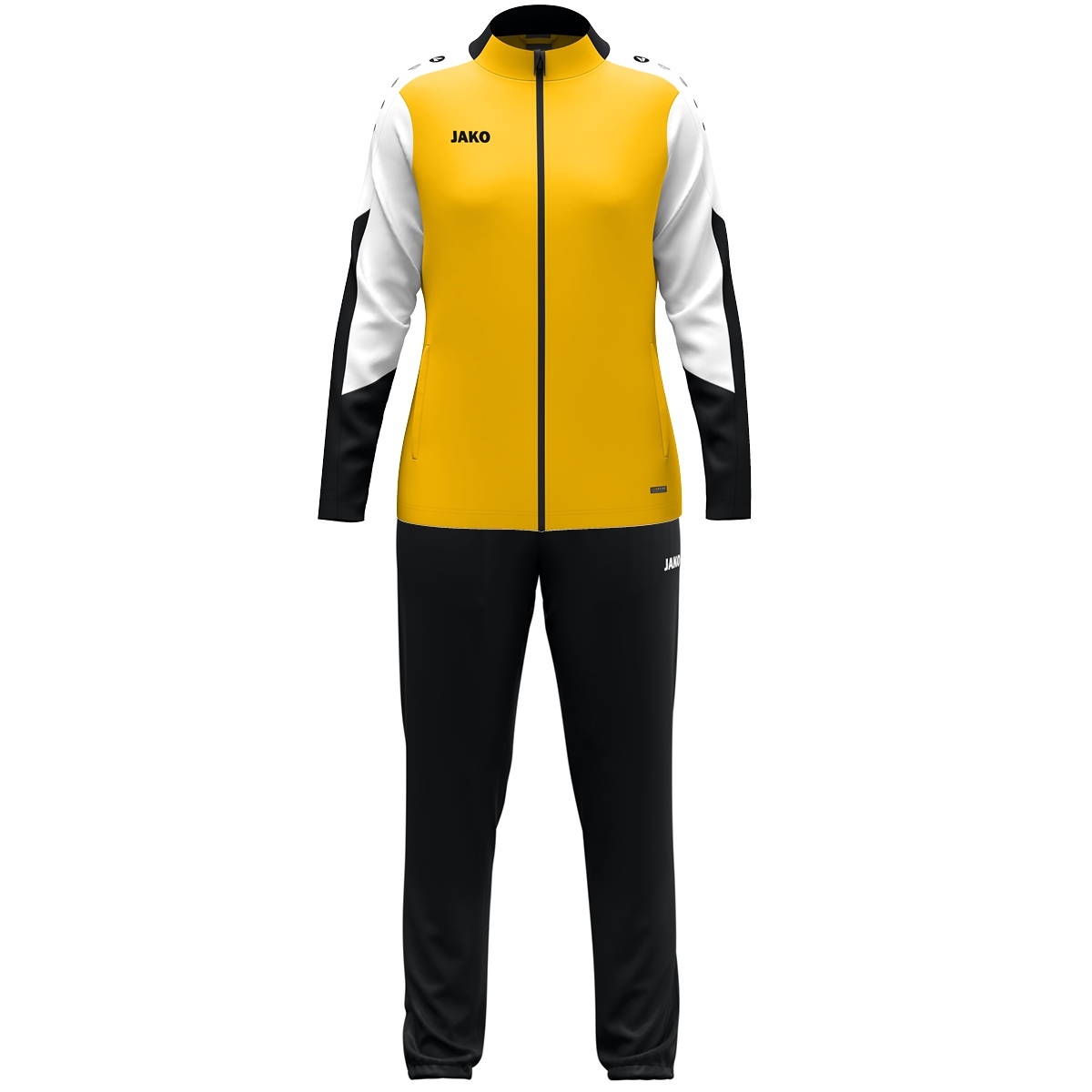 JAKO Polyesteranzug Dynamic Damen (gelb/weiß/schwarz / Größe L (42/44) / Damen Sportgrößen)