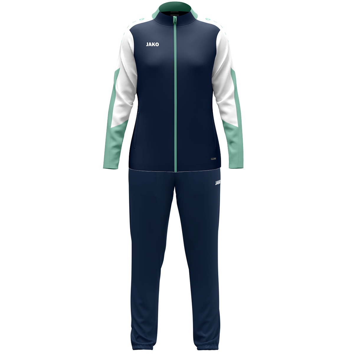 JAKO Polyesteranzug Dynamic Damen (marine/weiß/minze / Größe M (38/40) / Damen Sportgrößen)