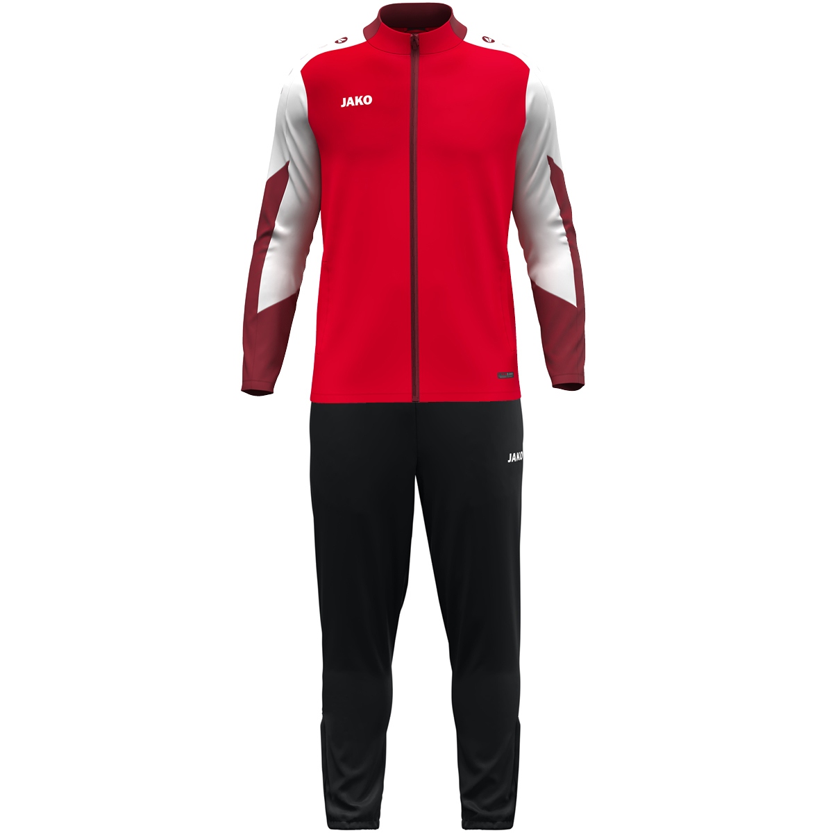 JAKO Polyesteranzug Dynamic (rot/weiß/dunkelrot / Größe 116 / Kinder)