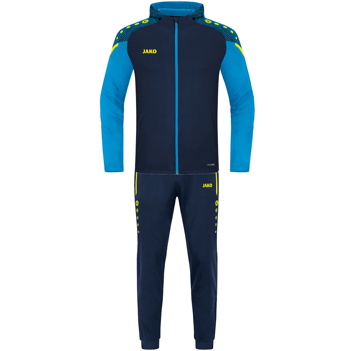 JAKO Trainingsanzug Polyester Performance mit Kapuze (marine/JAKO blau / Größe 164 / Kinder)