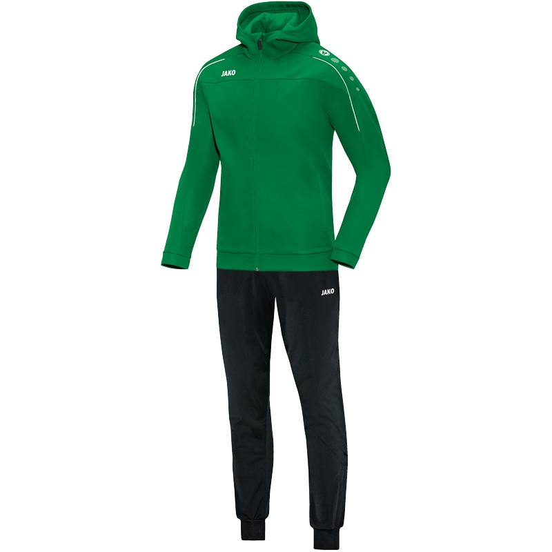 JAKO Trainingsanzug Polyester Classico mit Kapuze (Grün / Größe 44 / Damen)