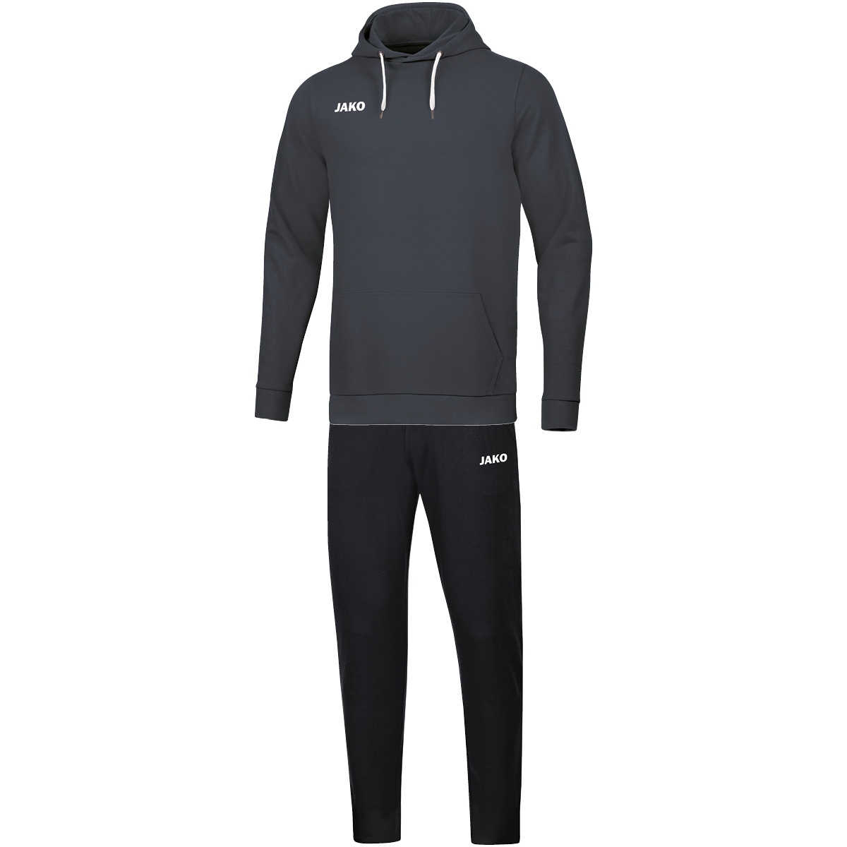 Jogginganzug Base mit Kapuzensweat (Schwarz / Größe M / Unisex)
