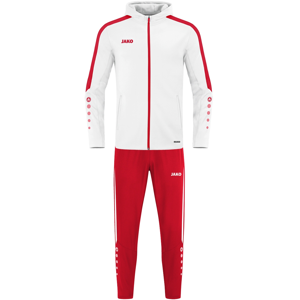 Präsentationsanzug Power (weiß/rot / Größe M / Unisex)