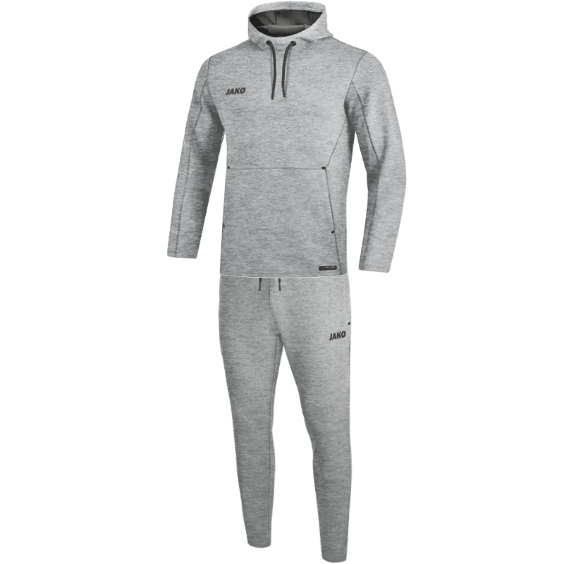 Jogginganzug Premium Basics mit Kapuzensweat (Grau / Größe 4XL / Unisex)