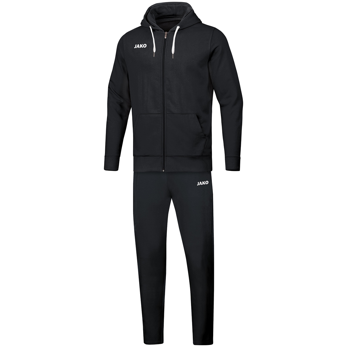 JAKO Jogginganzug Base mit Kapuze (Schwarz / Größe 140 / Kinder)