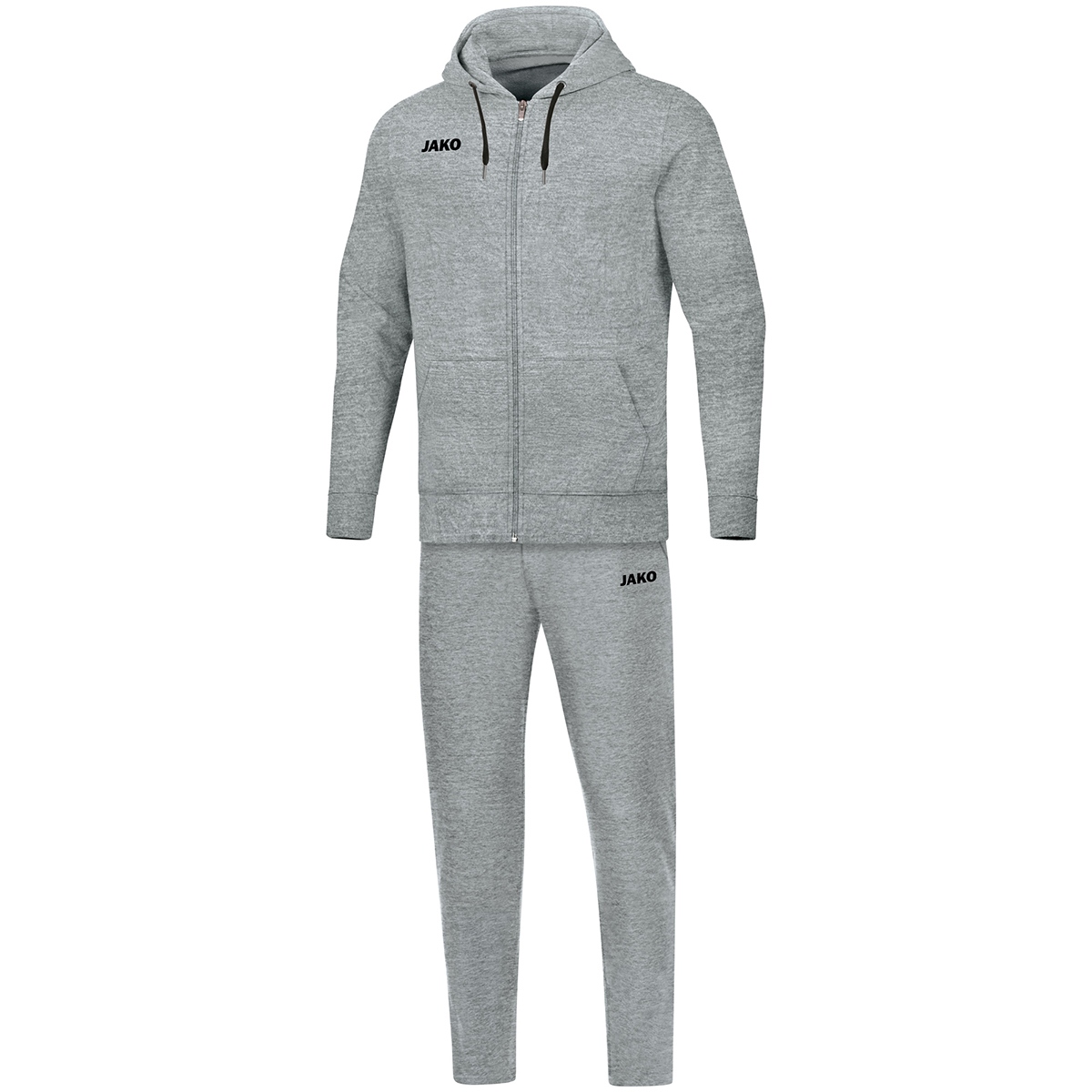 JAKO Jogginganzug Base mit Kapuze (Grau / Größe 3XL / Unisex)