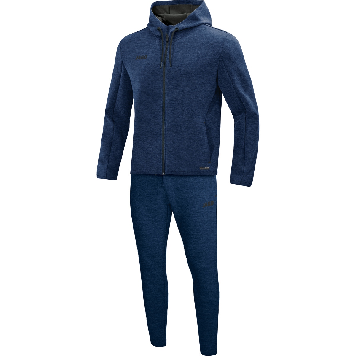 JAKO Jogginganzug Premium Basics mit Kapuze (Blau / Größe S / Unisex)