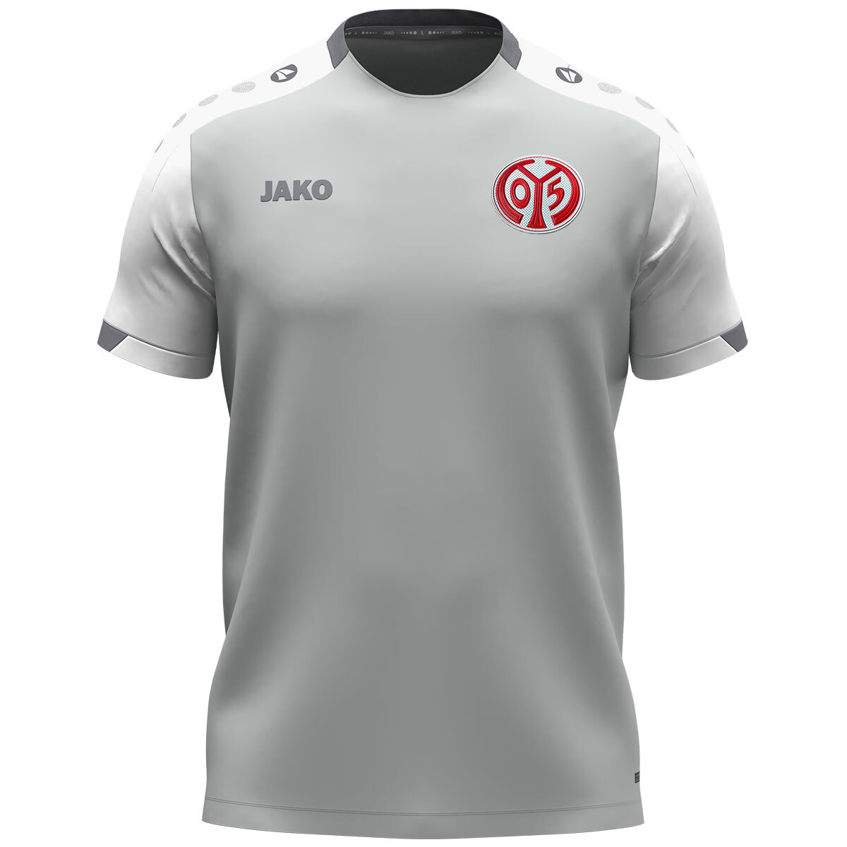 Mainz 05 T-Shirt Dynamic (hellgrau/weiß/grau / Größe XXL / Unisex)