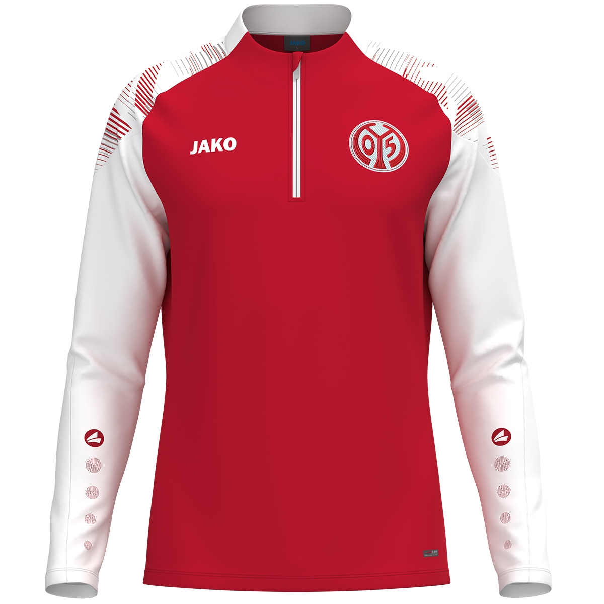 JAKO Mainz 05 Ziptop Sonic (rot/weiß / Größe M / Unisex)