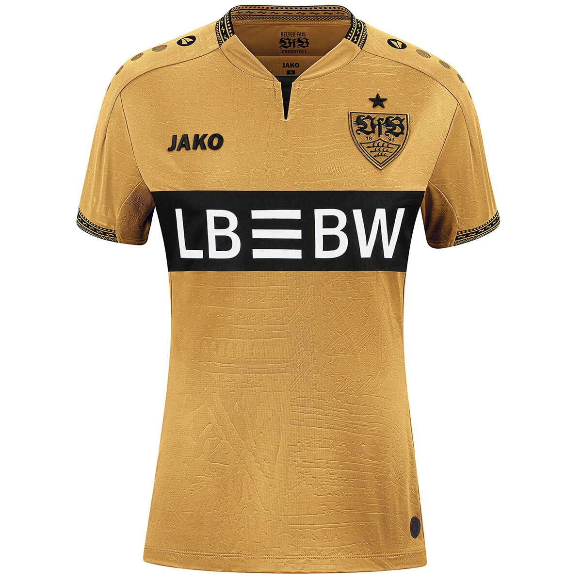 JAKO VfB Trikot Ausweich Damen (gold/schwarz / Größe 34 / Damen)