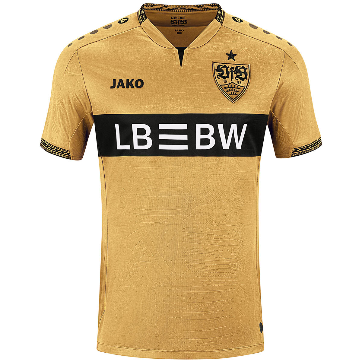 JAKO VfB Trikot Ausweich (gold/schwarz / Größe 140 / Kinder)
