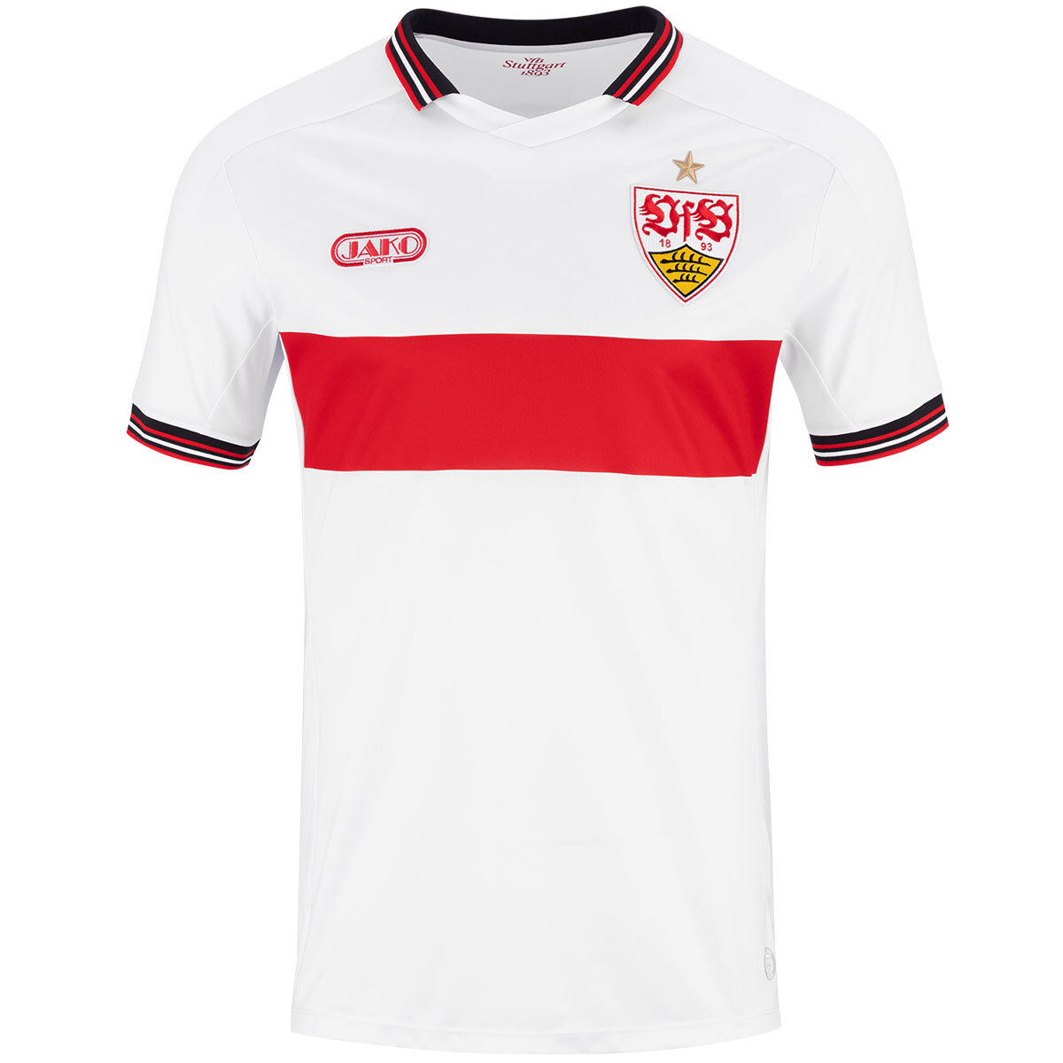 JAKO VfB Warm-Up T-Shirt (weiß/rot / Größe 152 / Kinder)
