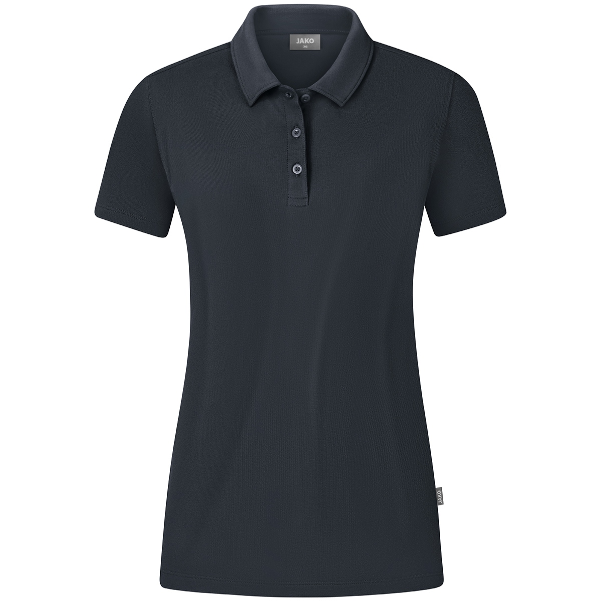 JAKO Polo Organic Stretch (anthrazit / Größe 46 / Damen)