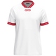 Shirt Retro korte mouwen wit/rood Voorkant