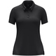 womanPolo Uni Damen schwarz Vorderansicht