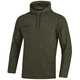 Kapuzensweat Premium Basics khaki meliert Vorderansicht