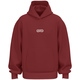 Kapuzensweat Wardrobe rubinrot Vorderansicht
