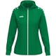 womanJas met kap One damesmaten sportgroen Voorkant