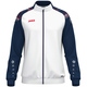 Polyesterjacke Sonic weiß/marine/rot Vorderansicht