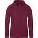 Kapuzensweat Organic  maroon Vorderansicht