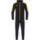 Trainingsanzug Polyester Power mit Kapuze schwarz/citro Vorderansicht