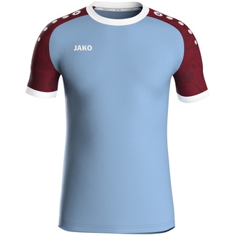 light blue/wine red