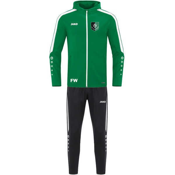 Trainingsanzug Polyester Power mit Kapuze 